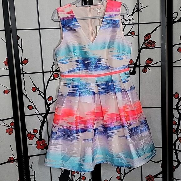Rene Derhy NWT Aberdeen Dress in Multi Blue/Pink/White - Picture 2 of 12